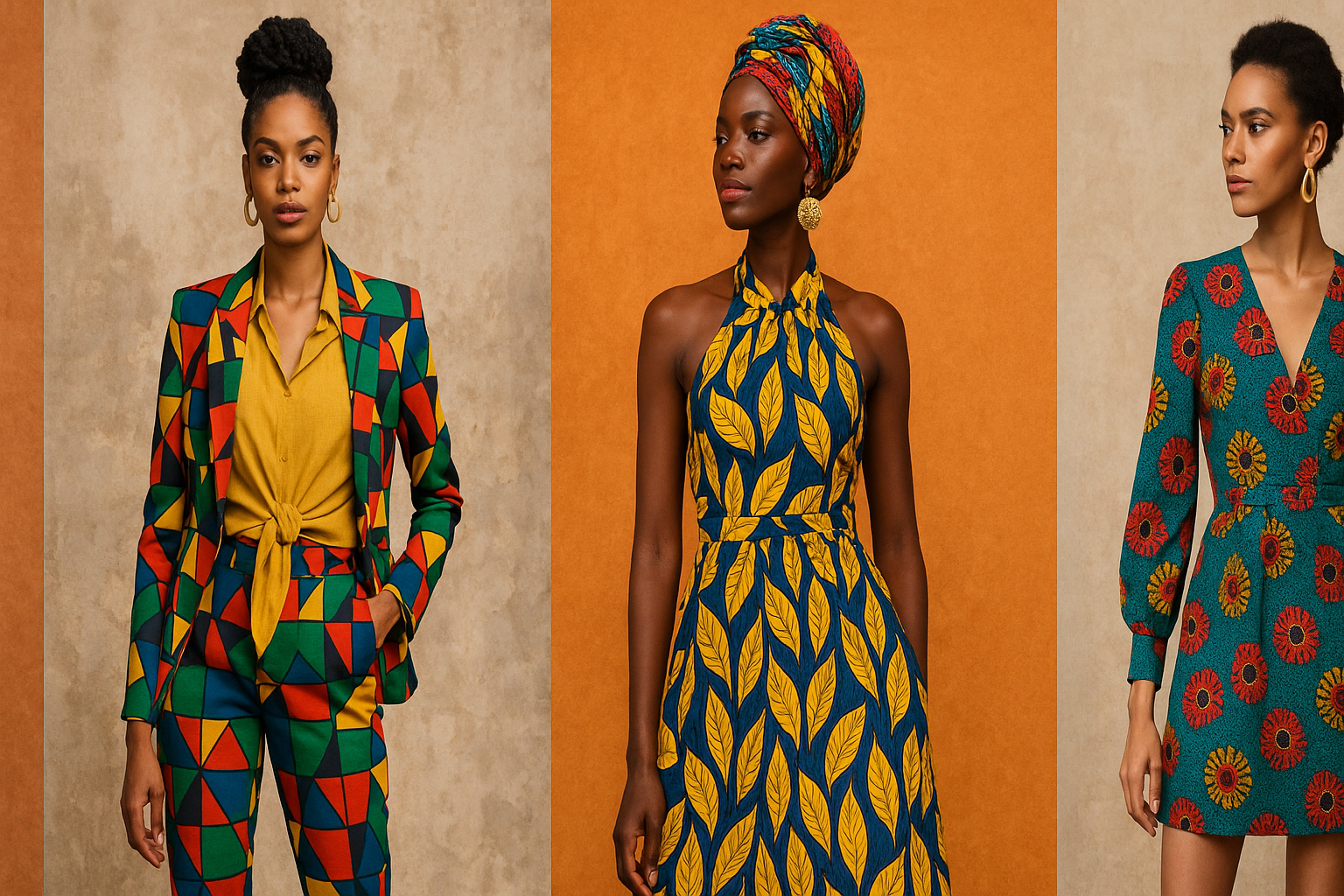 African fashion collage