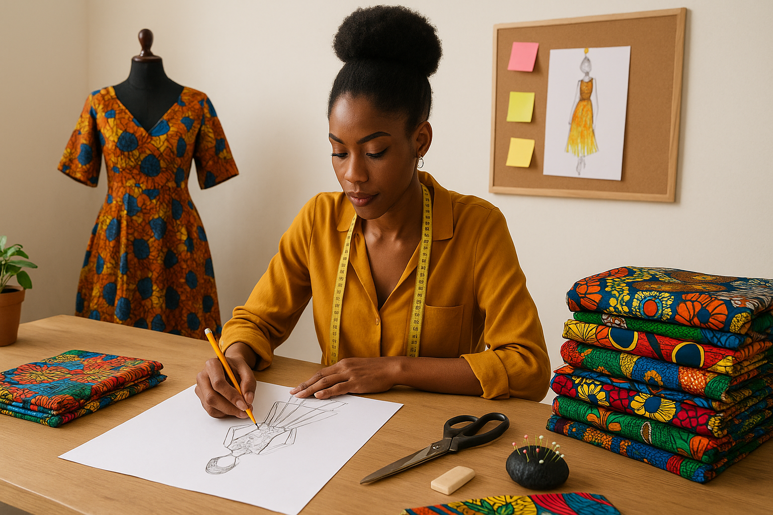 Team working or fashion design process or